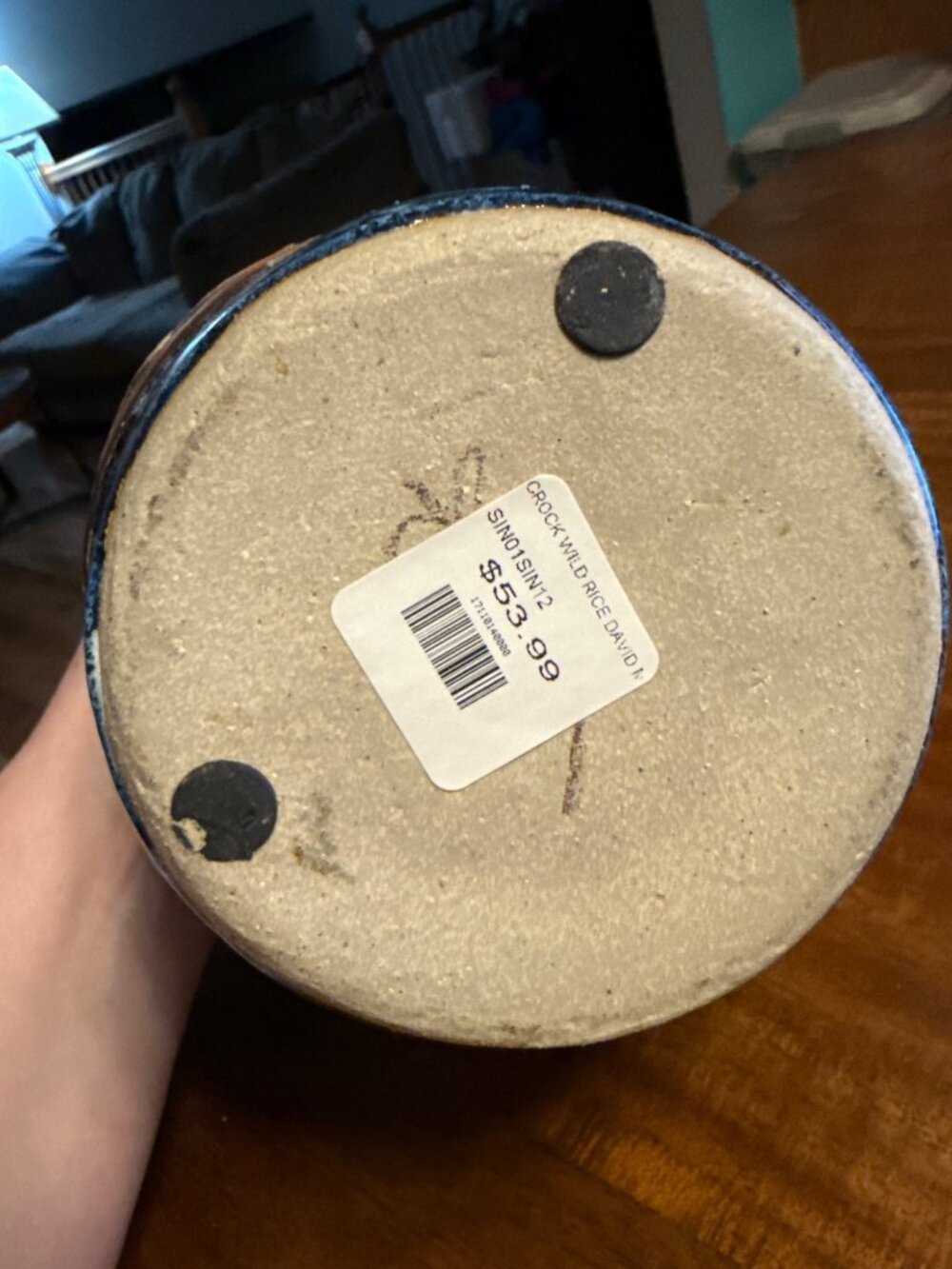 Vintage Minnesota Wild Rice Stoneware Crock Loon– 7” Handcrafted Pottery Jar Sig - Picture 4 of 5
